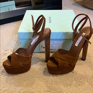 Aquazzura suede platform heels